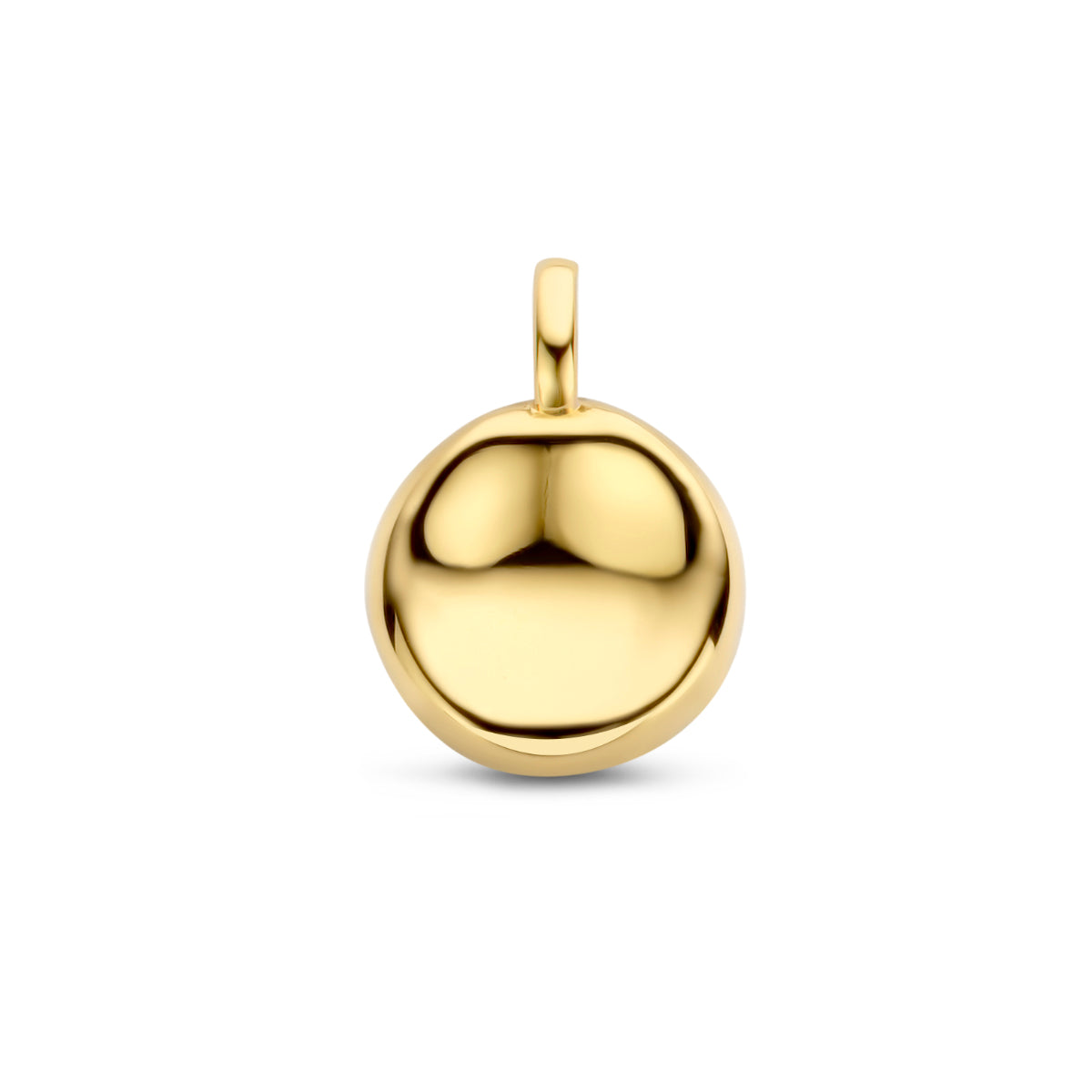 Hanger rondje zilver verguld (geel)