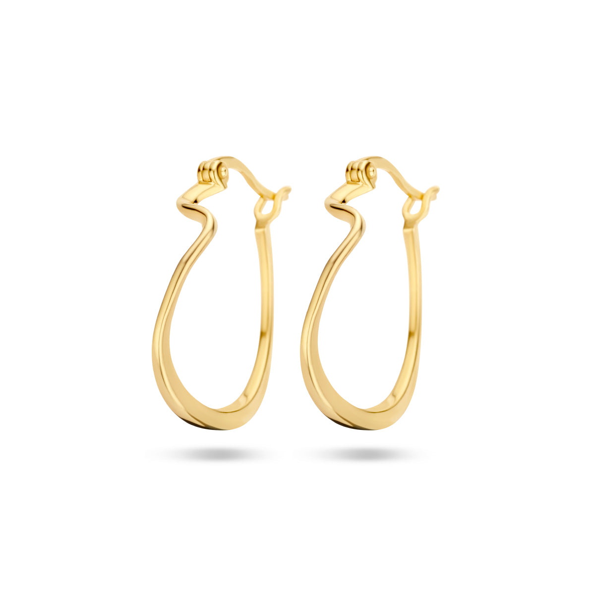 Oorringen zilver verguld (geel)