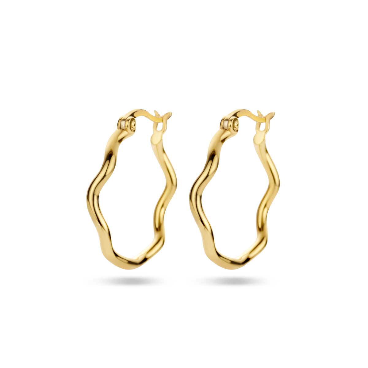 Oorringen zilver verguld (geel)