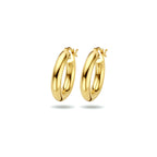Oorringen ronde buis 4,0 mm 1 micron zilver verguld (geel)