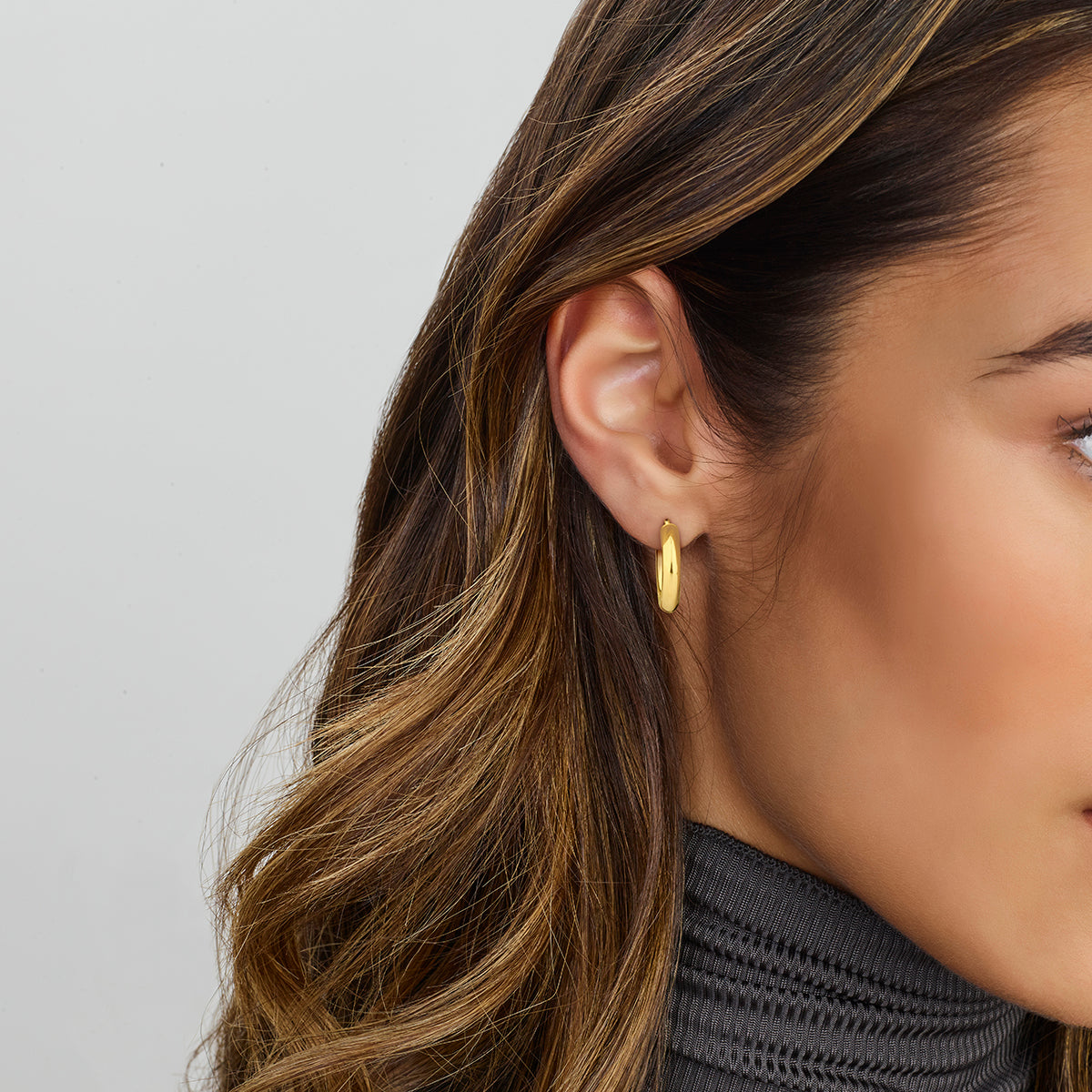 Oorringen ronde buis 4,0 mm 1 micron zilver verguld (geel)