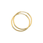 Oorringen ronde buis 1,5 mm 1 micron zilver verguld (geel)