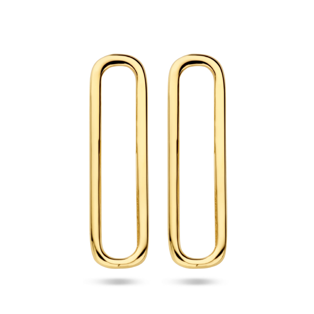 Oorknoppen paperclip 1 micron zilver verguld (geel)