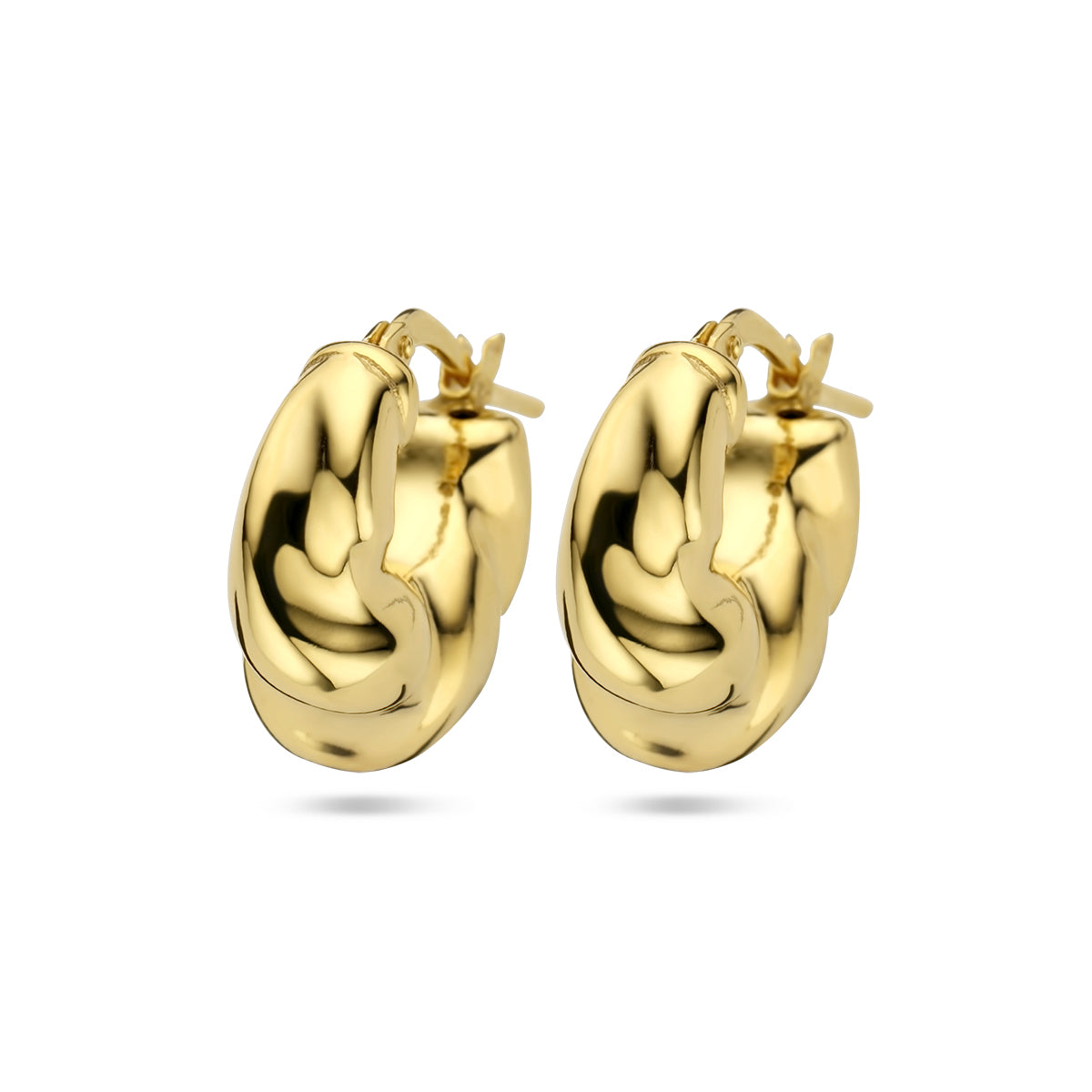 Oorringen 1 micron zilver verguld (geel)