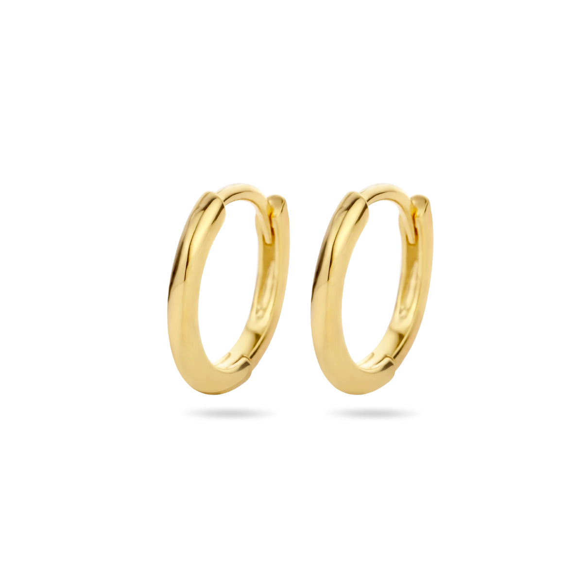 Klapoorringen half rond 1 micron zilver verguld (geel)