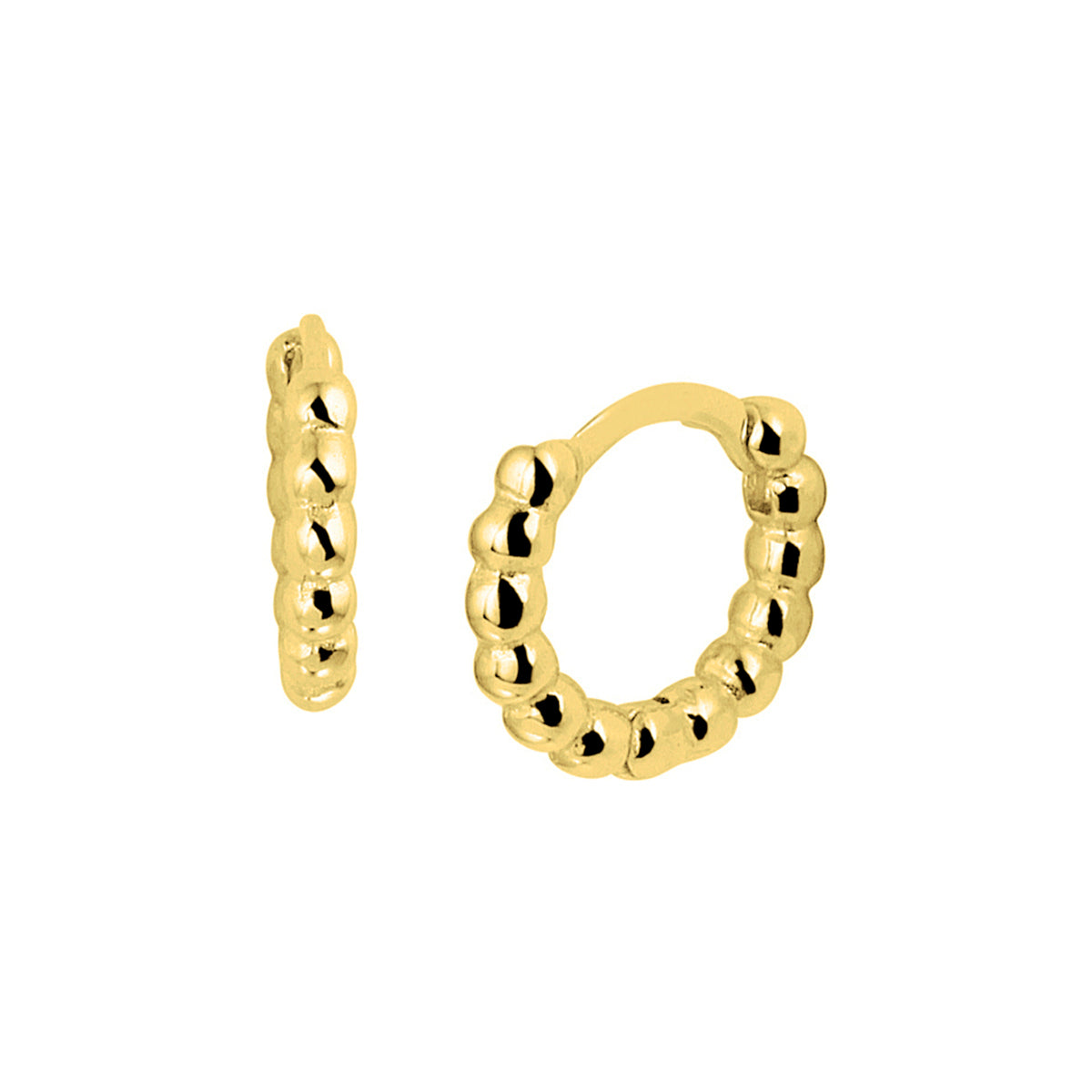 Klapoorringen 1 micron zilver verguld (geel)