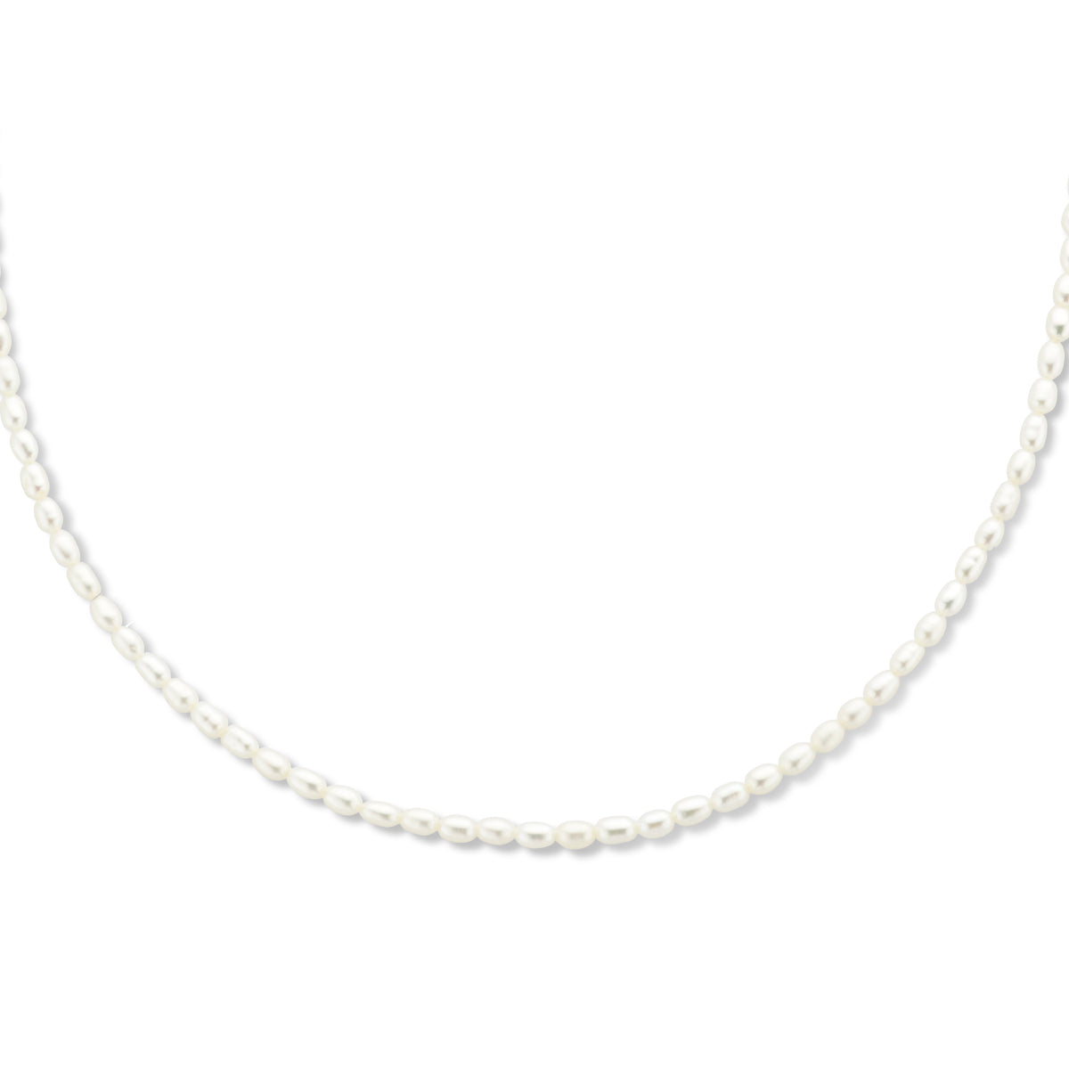 Collier parel 3,2 mm 40 + 5 cm 3 micron zilver verguld (geel)