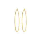 Oorringen 1,5 mm ronde buis gediamanteerd 1 micron zilver verguld (geel)