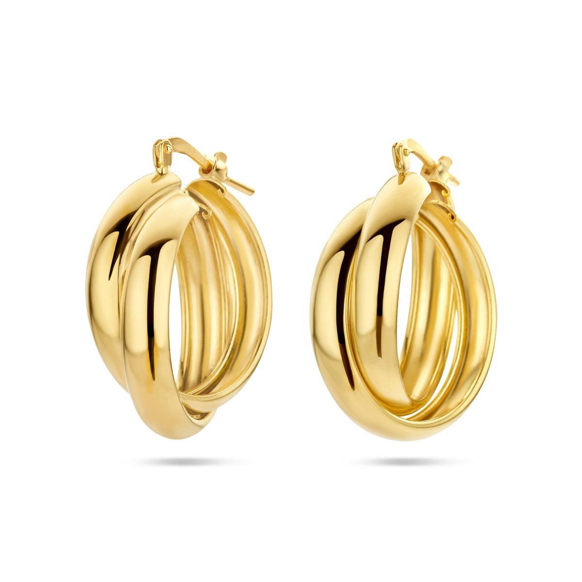 Oorringen 1 micron zilver verguld (geel)