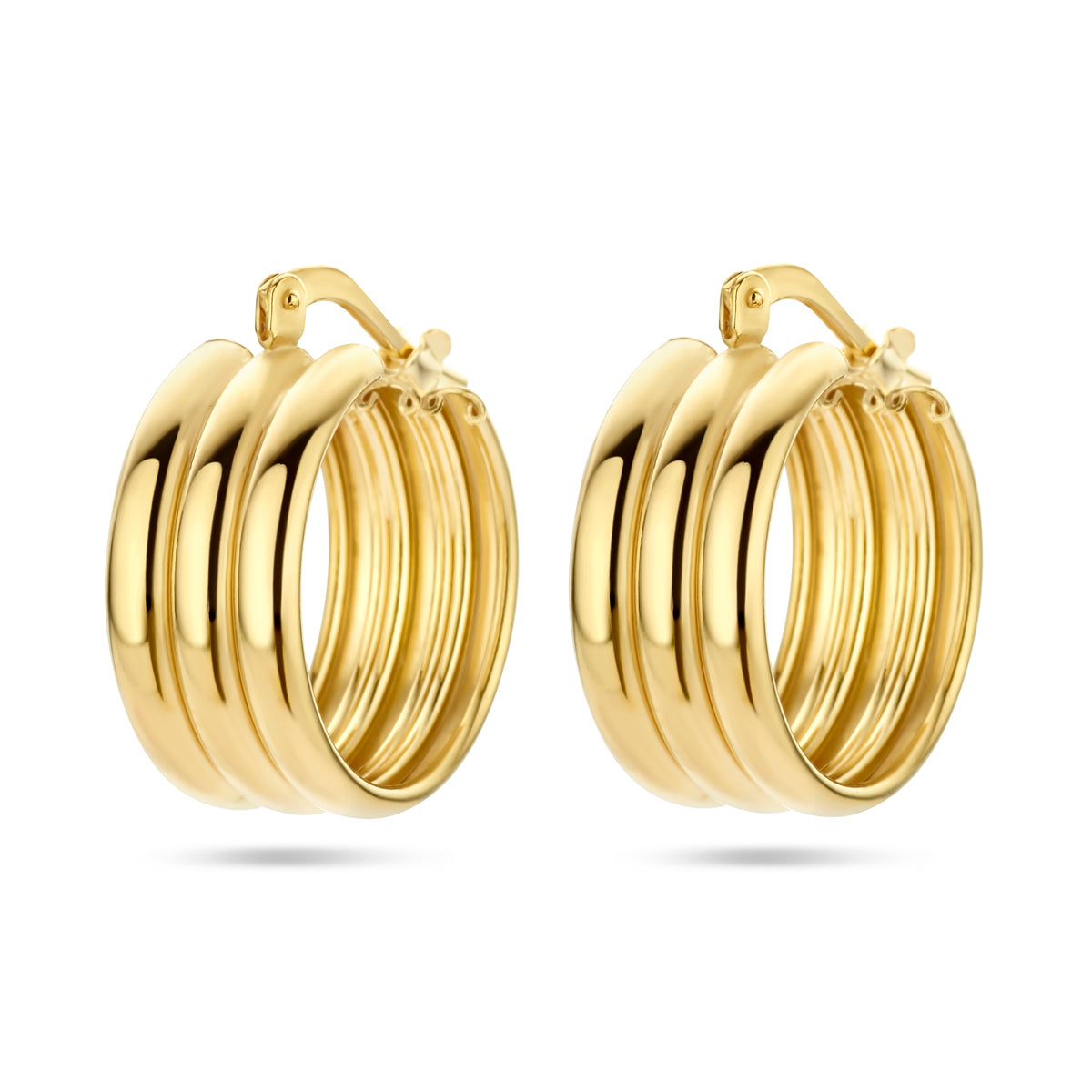 Oorringen 1 micron zilver verguld (geel)