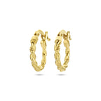 Oorringen gedraaide buis 1 micron zilver verguld (geel)