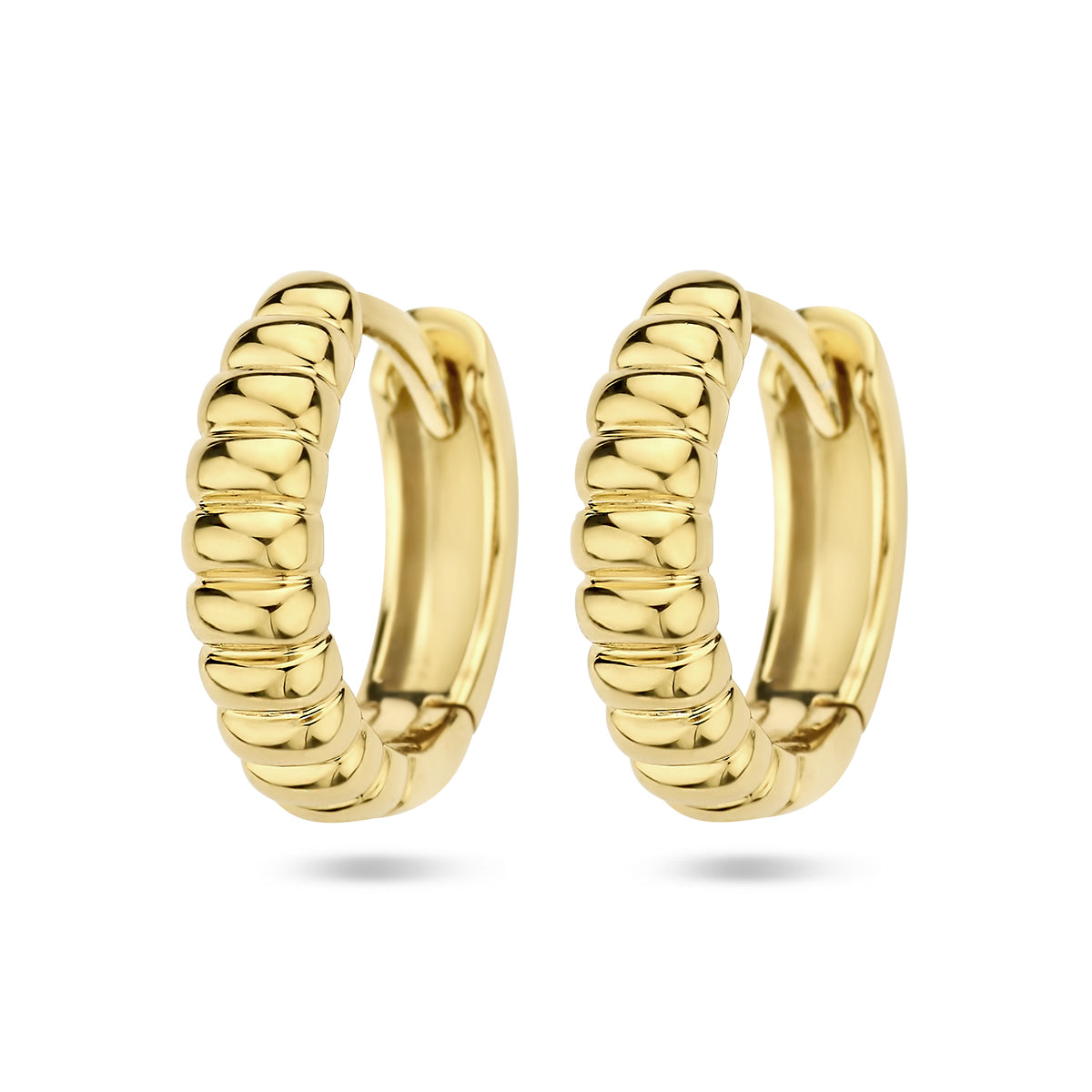 Klapoorringen 1 micron zilver verguld (geel)