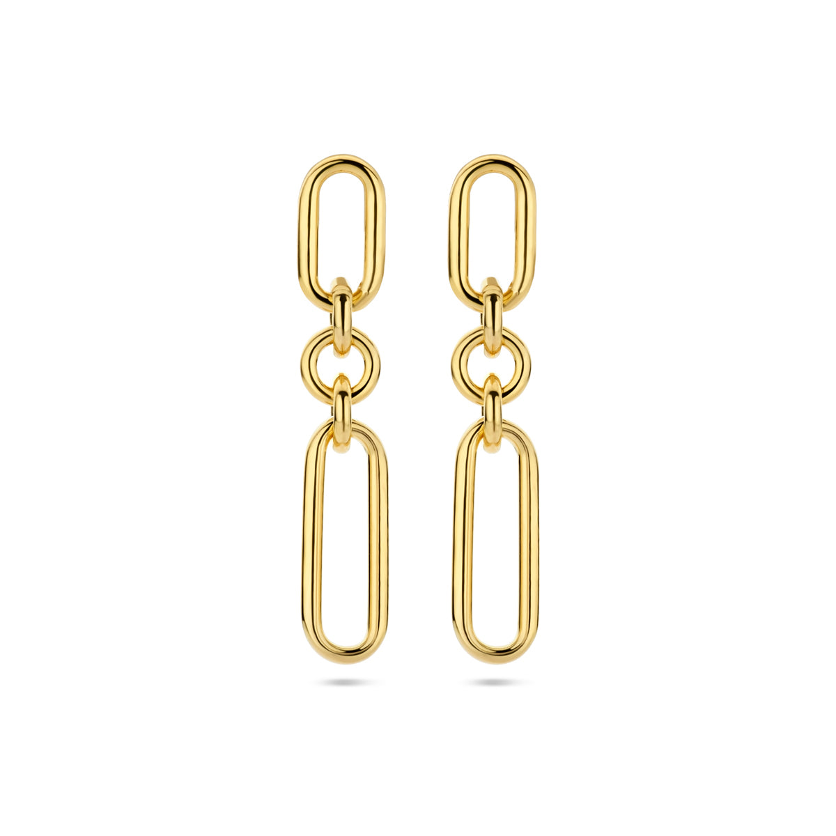 Oorhangers schakel 1 micron zilver verguld (geel)