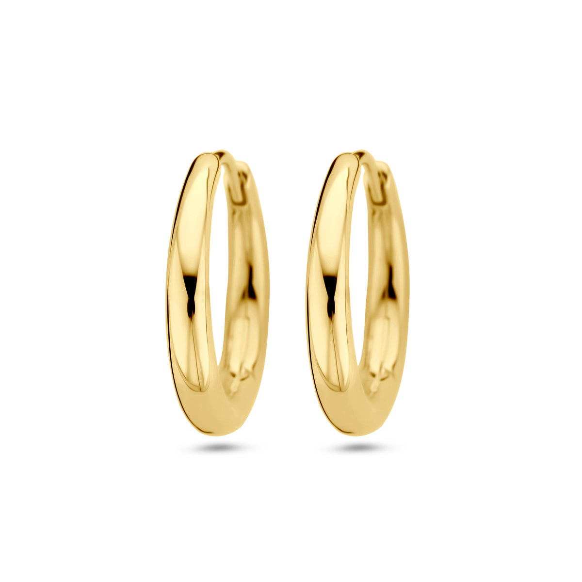 Klapoorringen 1 micron zilver verguld (geel)