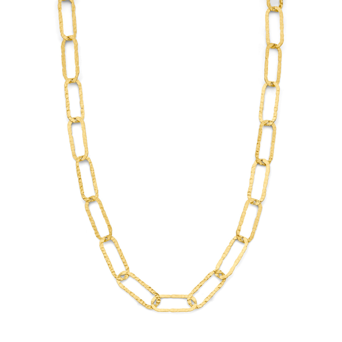 Collier paperclip 10,8 mm 49 cm 3 micron zilver verguld (geel)