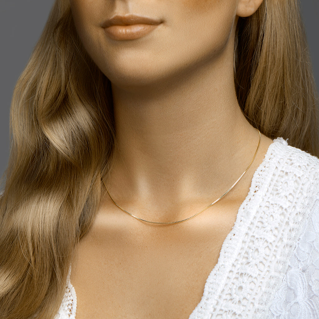 Collier venetiaans 1,1 mm 3 micron zilver verguld (geel)