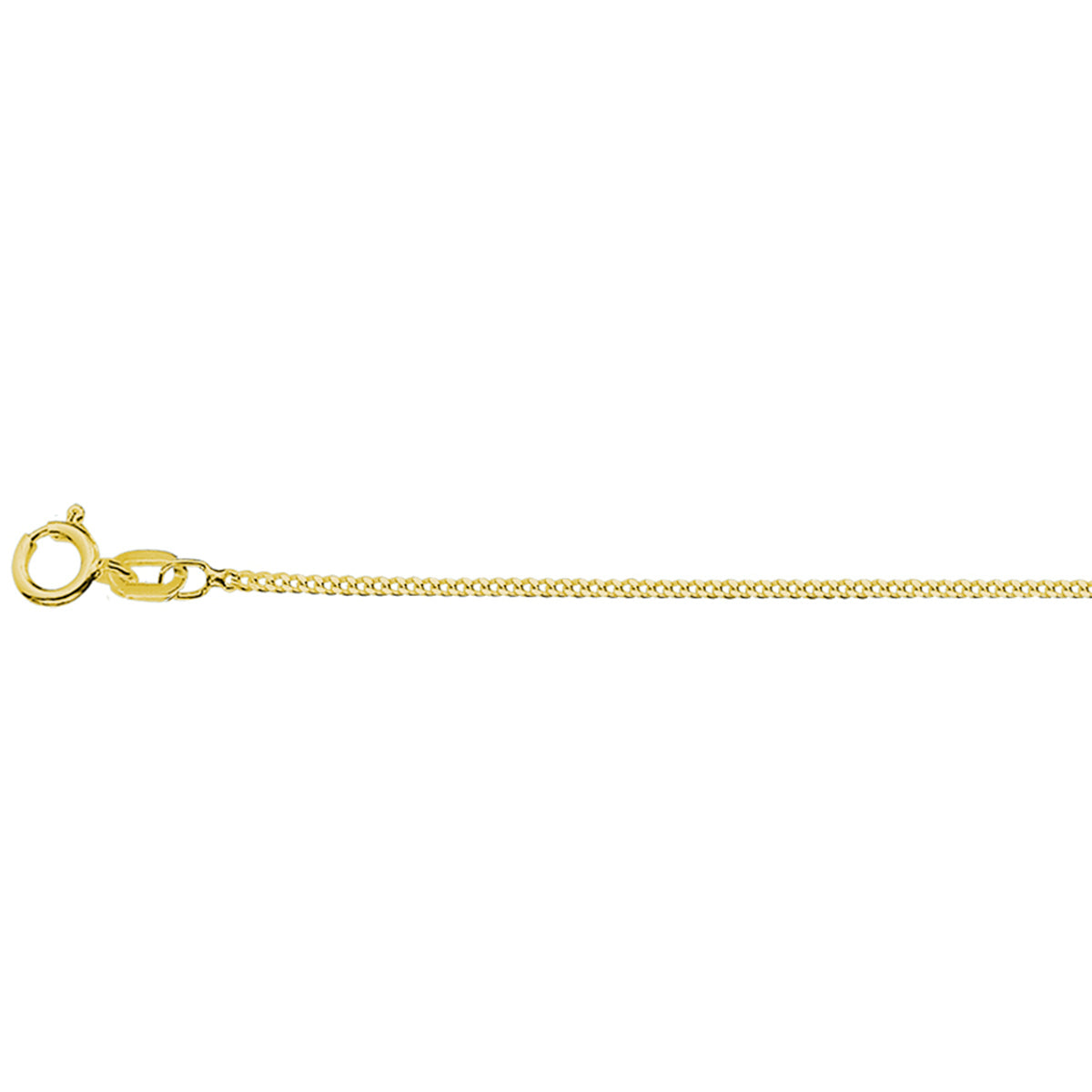 Collier gourmette 4-zijdes geslepen 1,2 mm 41 + 4 cm 3 micron zilver verguld (geel)