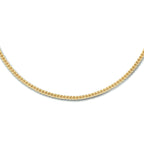 Collier gourmette 4-zijdes geslepen 1,8 mm 3 micron zilver verguld (geel)