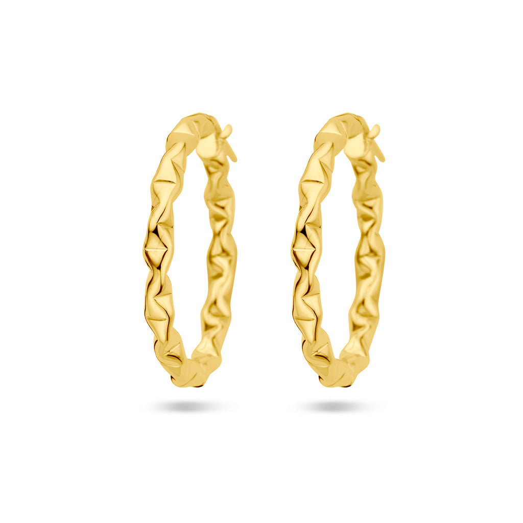 Oorringen 1 micron zilver verguld (geel)