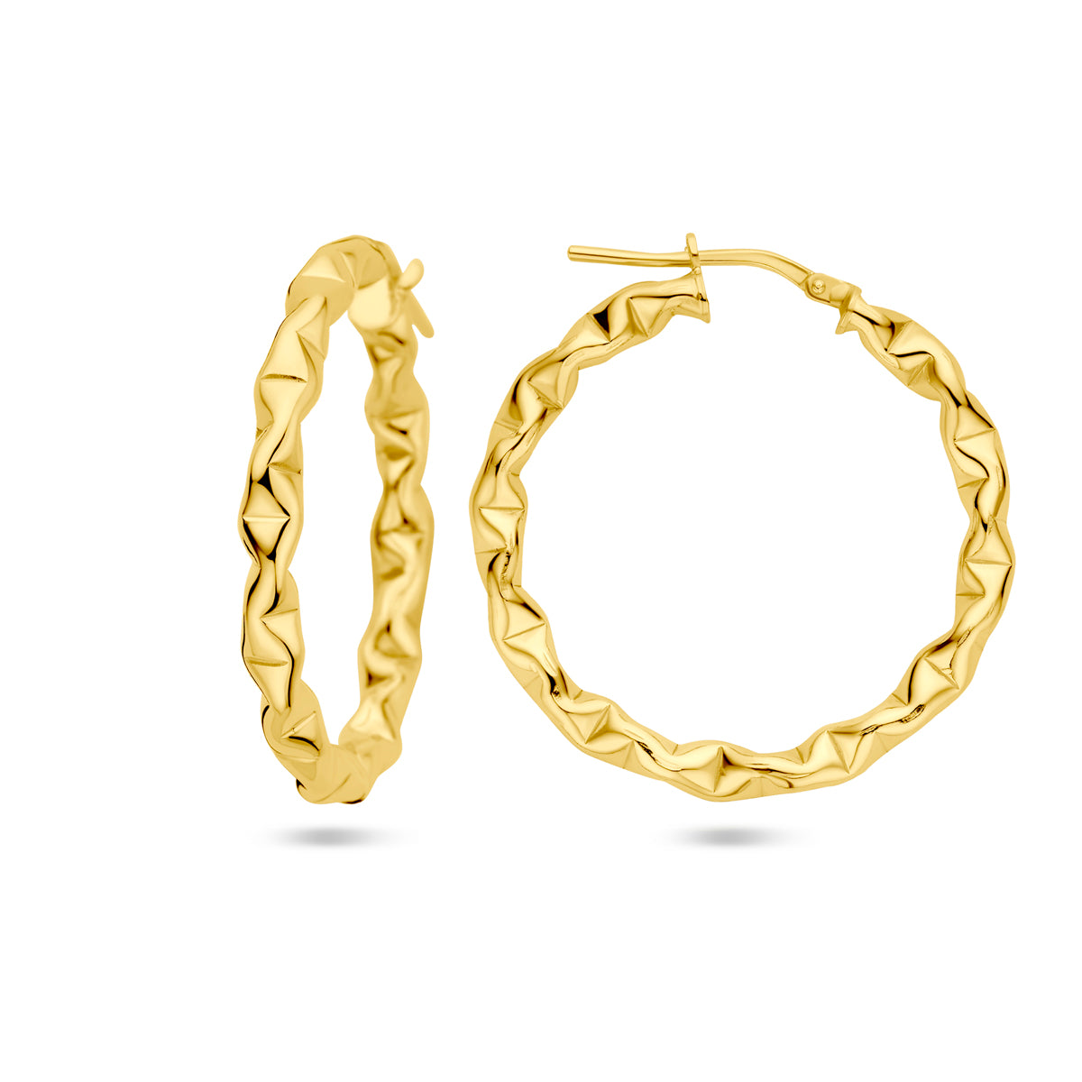 Oorringen 1 micron zilver verguld (geel)