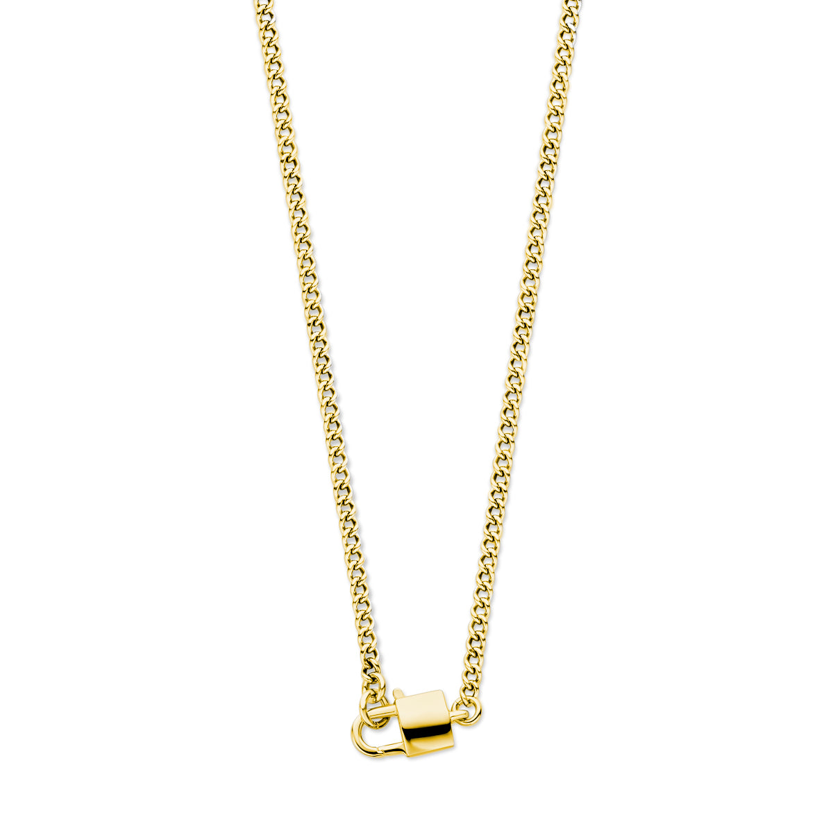 Collier slot 3,0 mm 45 cm 3 micron zilver verguld (geel)