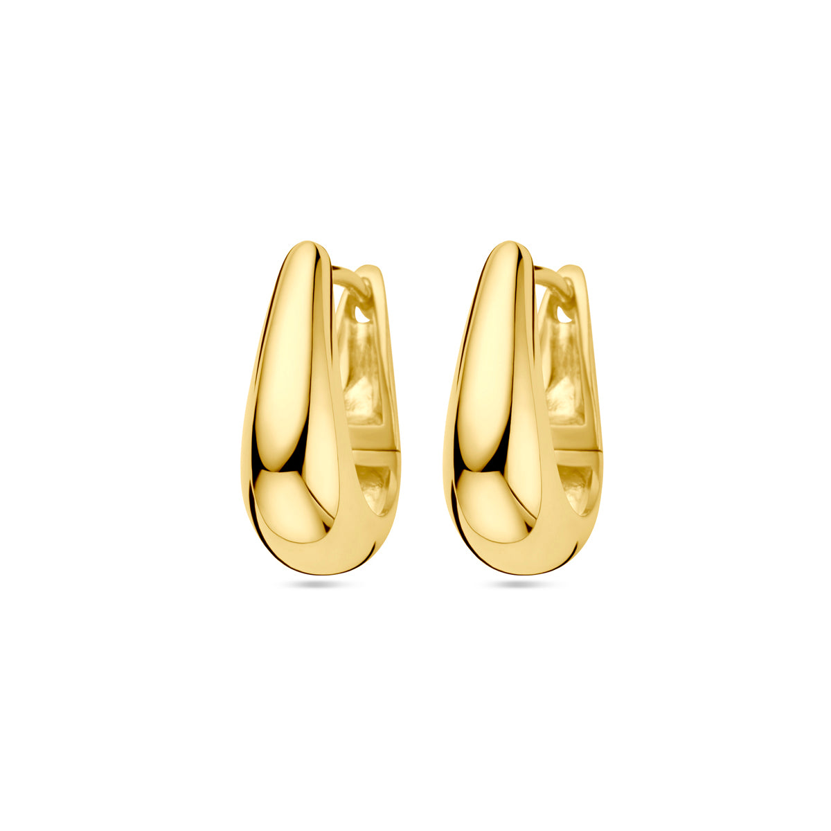 Klapoorringen 1 micron zilver verguld (geel)