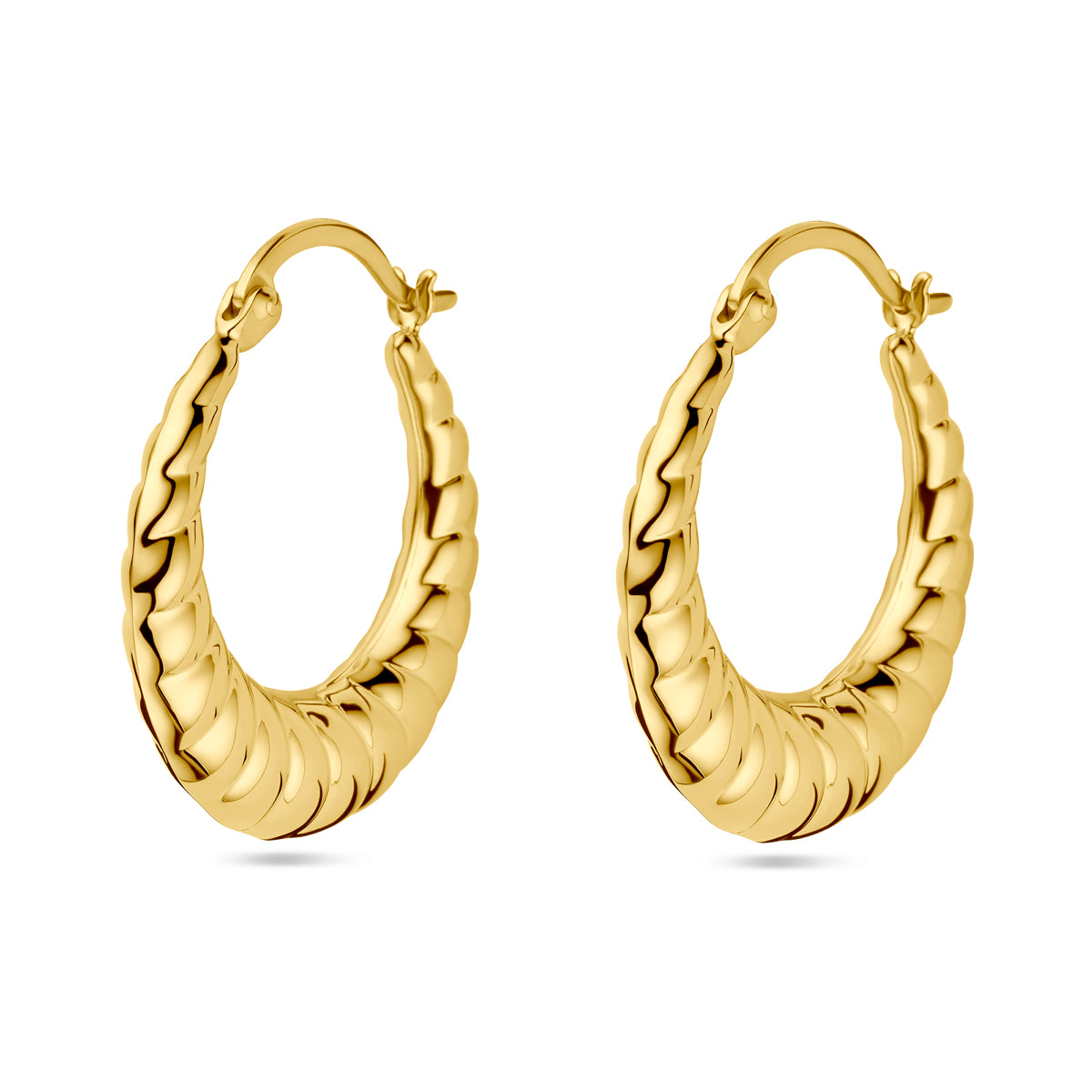 Oorringen 1 micron zilver verguld (geel)