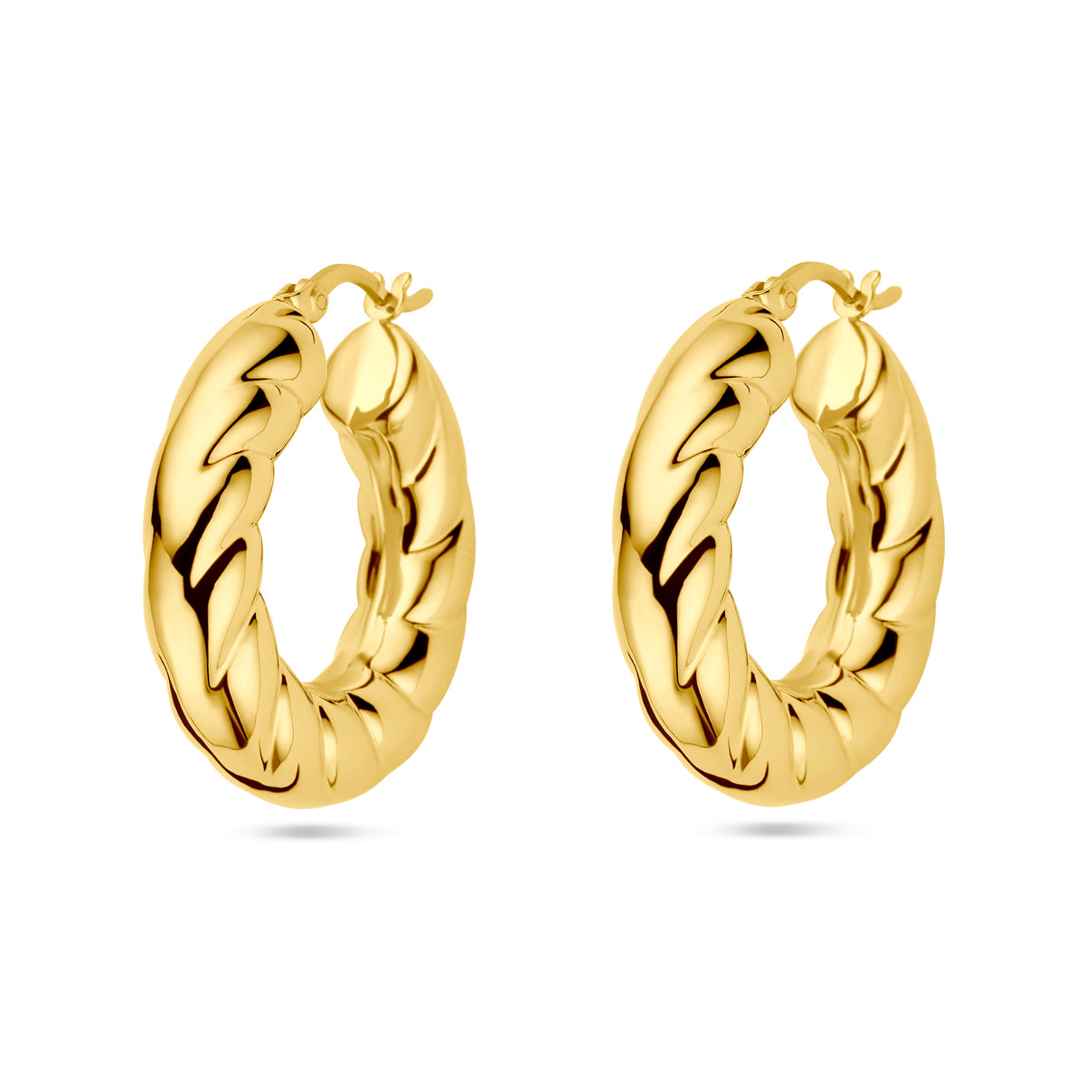 Oorringen 1 micron zilver verguld (geel)