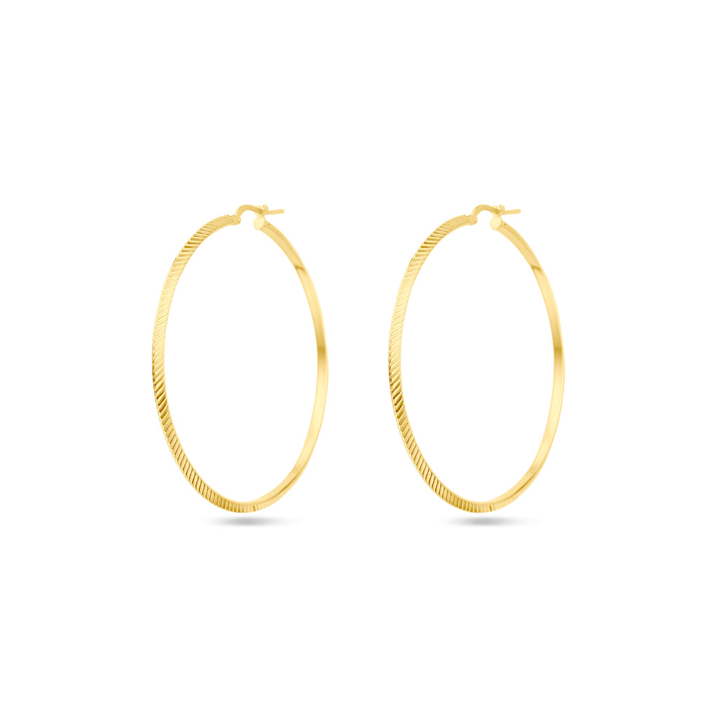 Oorringen gediamanteerd 1 micron zilver verguld (geel)