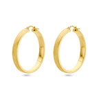 Oorringen poli/mat 1 micron zilver verguld (geel)