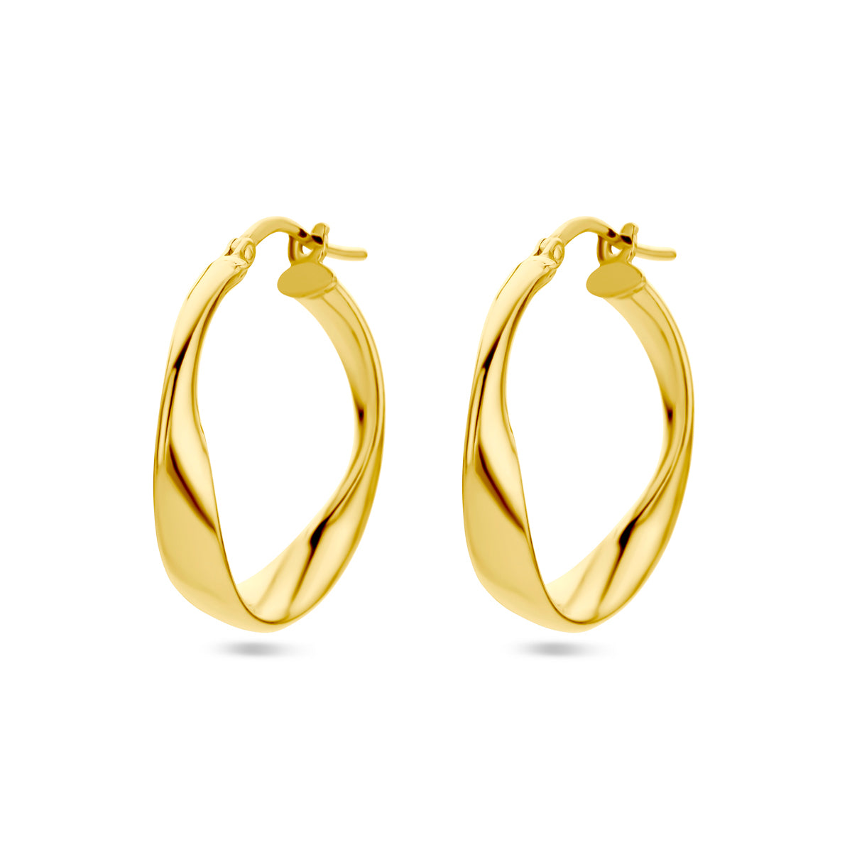 Oorringen 1 micron zilver verguld (geel)