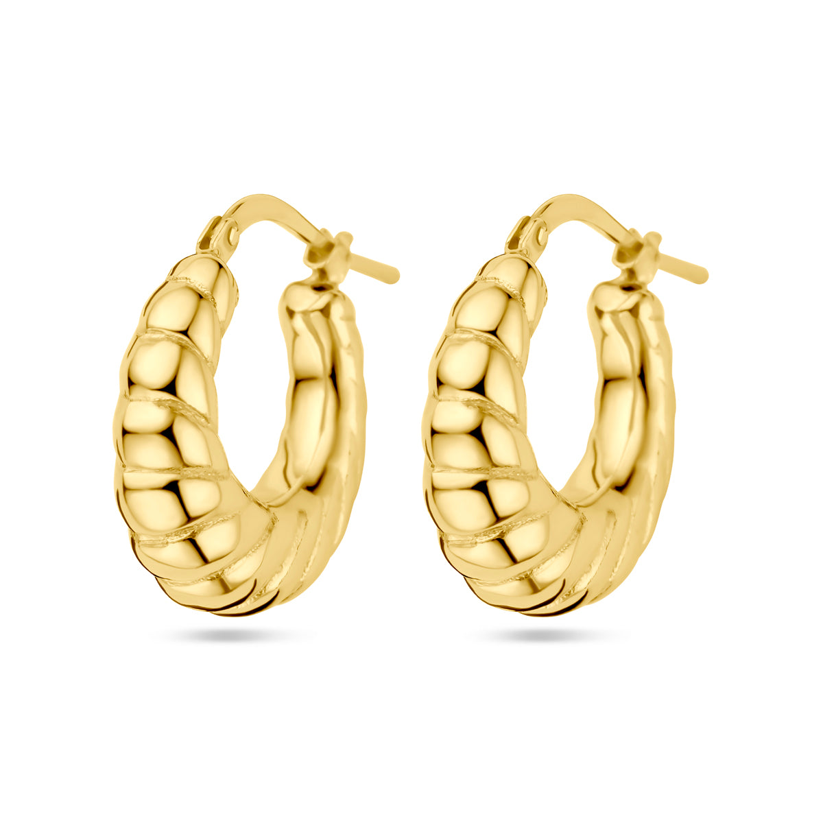 Oorringen 1 micron zilver verguld (geel)