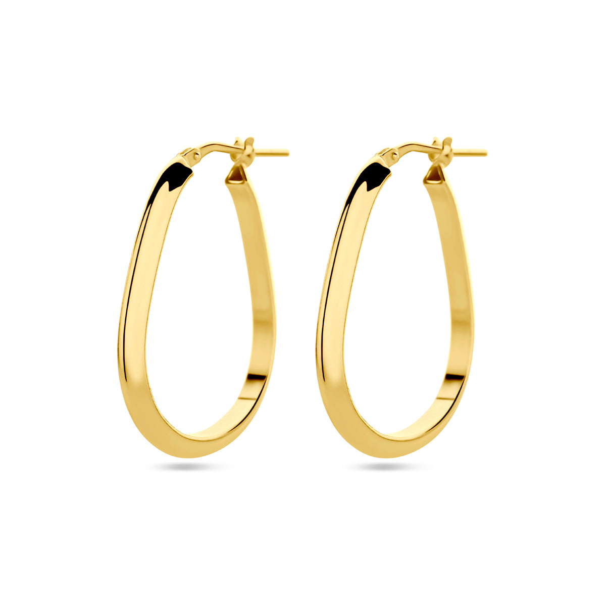 Oorringen 1 micron zilver verguld (geel)