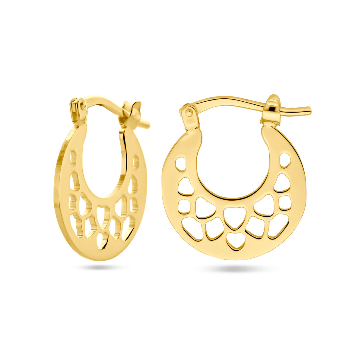 Oorringen 1 micron zilver verguld (geel)