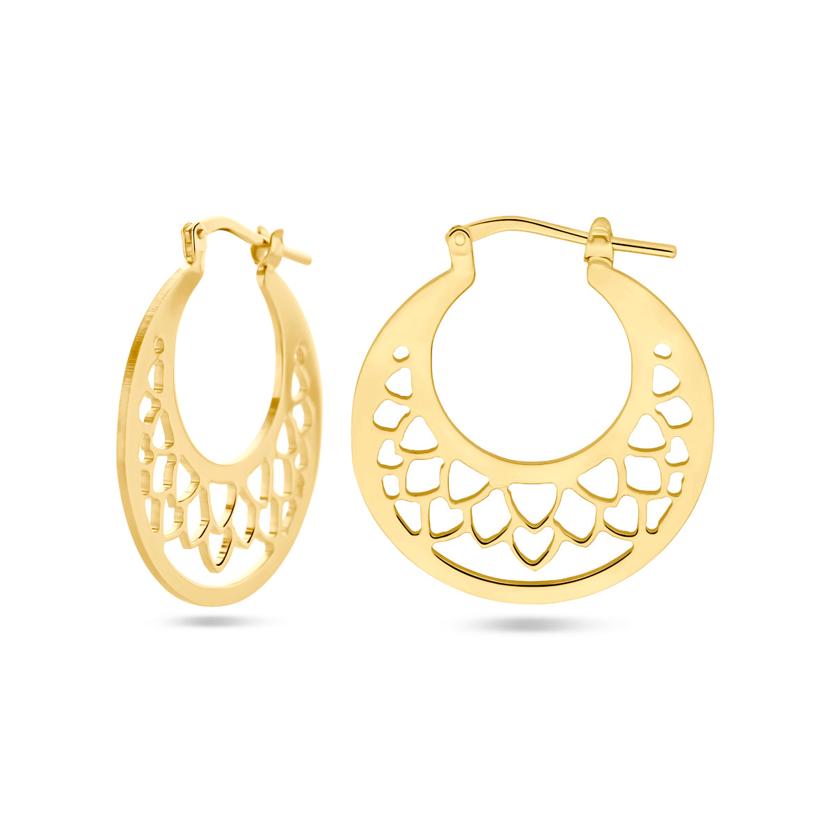 Oorringen 1 micron zilver verguld (geel)