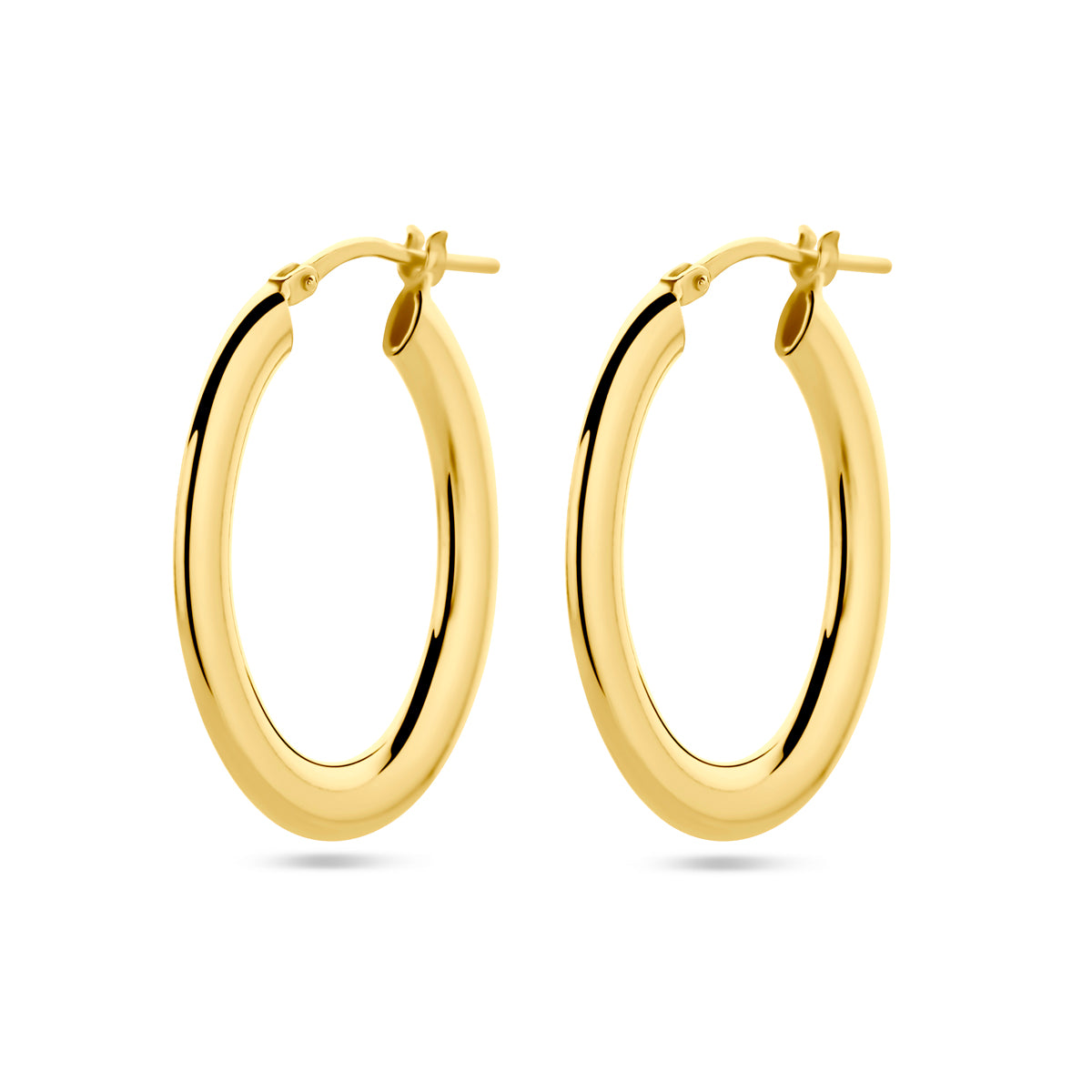 Oorringen 1 micron zilver verguld (geel)