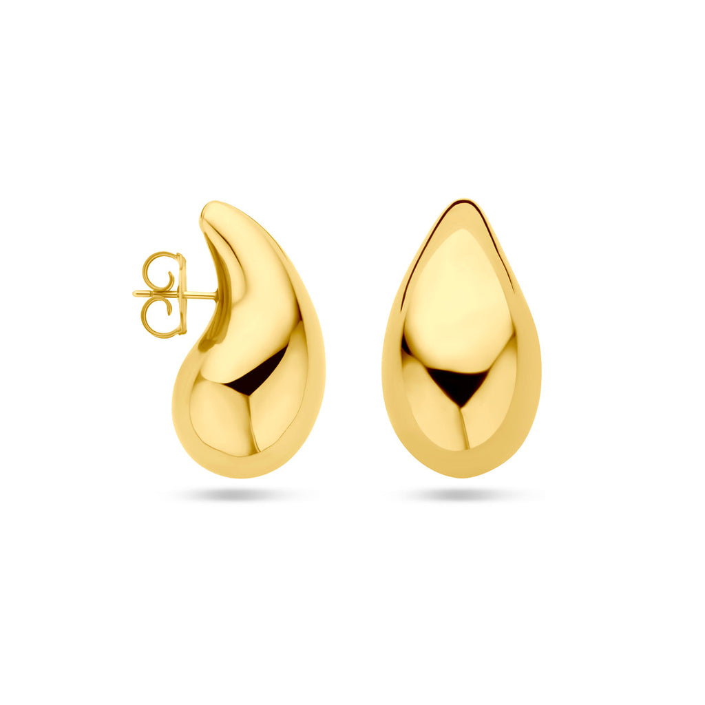 Oorknoppen druppel 1 micron zilver verguld (geel)