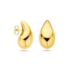 Oorknoppen druppel 1 micron zilver verguld (geel)