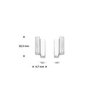 Ohrstecker poliert/matt 10,3 mm Silber rhodiniert
