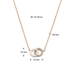 Halskette rund Zirkonia 40 - 42 - 44 cm 14K Roségold