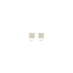 Ohrstecker Blume Zirkonia 3,5 mm 14K Gelbgold