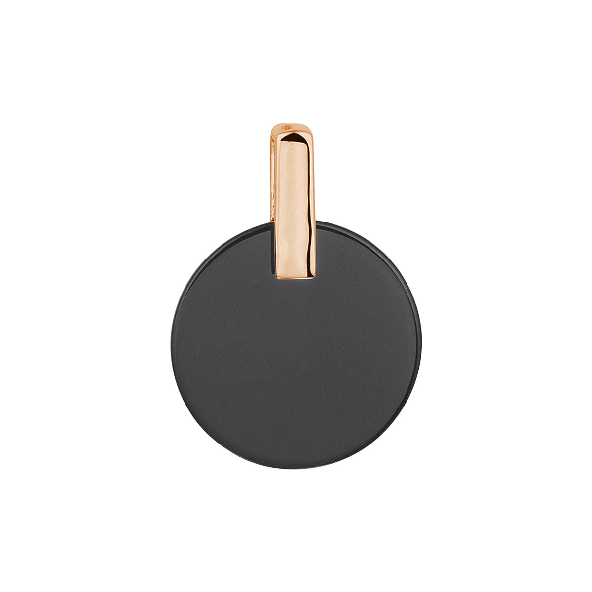 Hanger onyx zilver verguld (rosé)