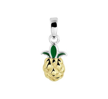 Zilveren kinder hanger ananas