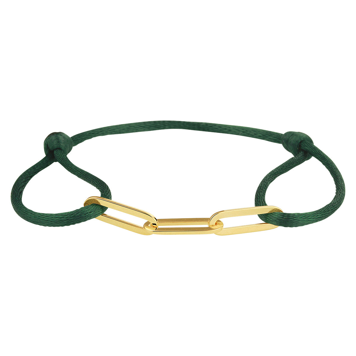 Armband satijn zilver verguld (met rubber/nylon/etc.)