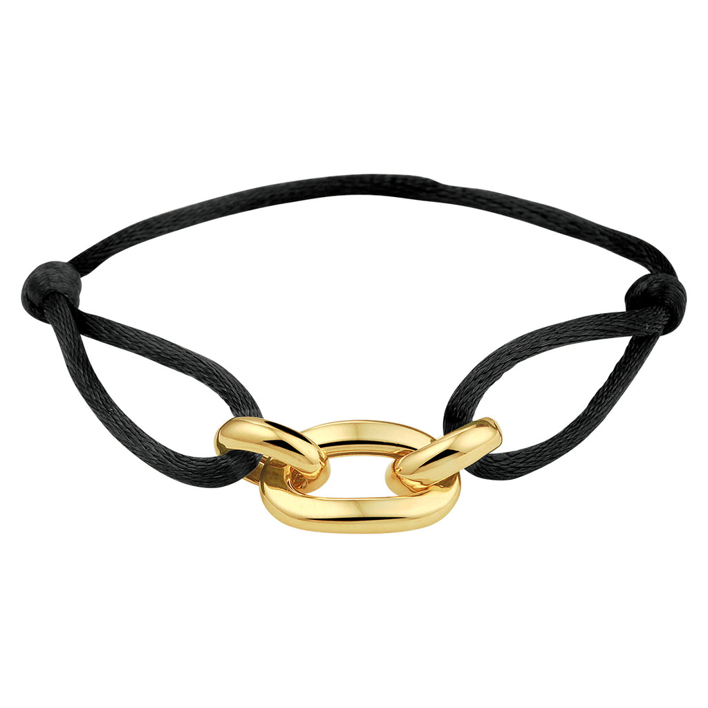 Armband satijn zilver verguld (met rubber/nylon/etc.)