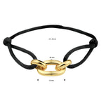 Armband satijn zilver verguld (met rubber/nylon/etc.)