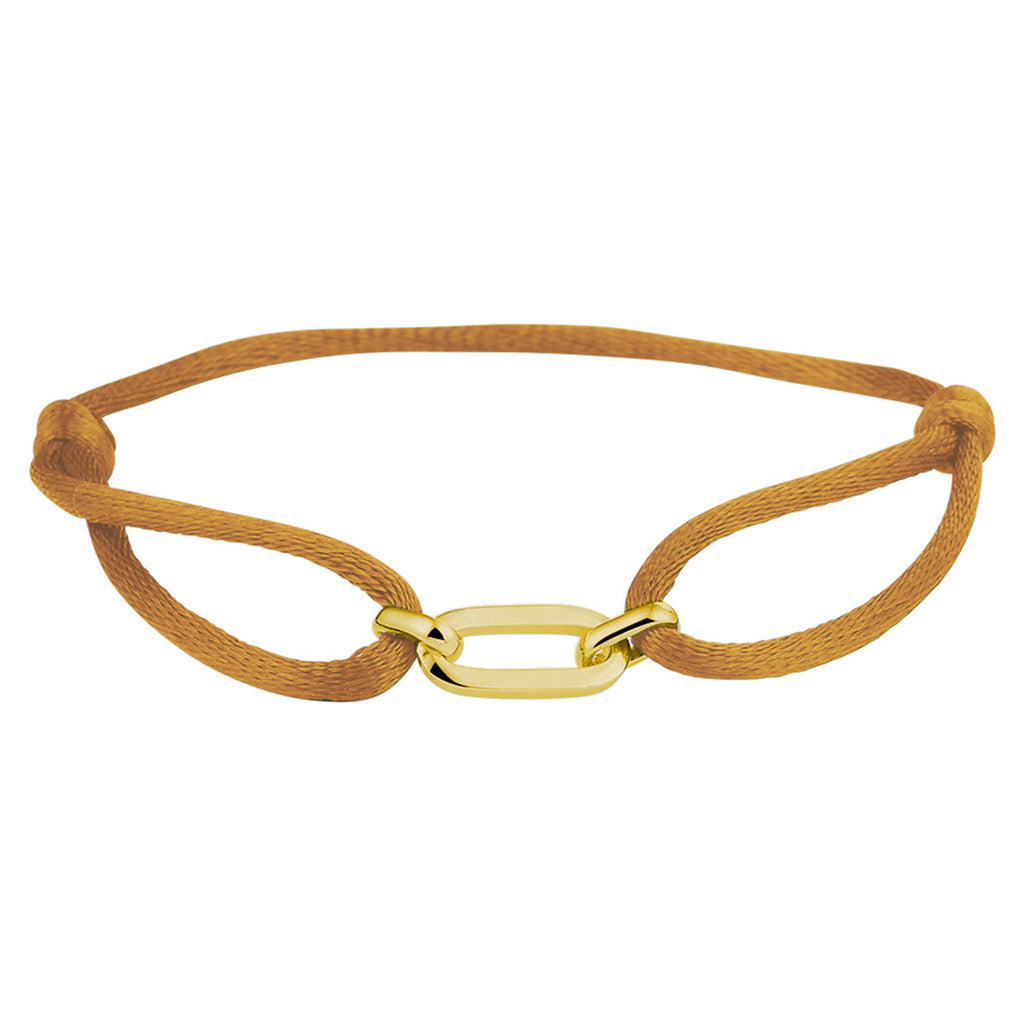 Armband satijn zilver verguld (met rubber/nylon/etc.)