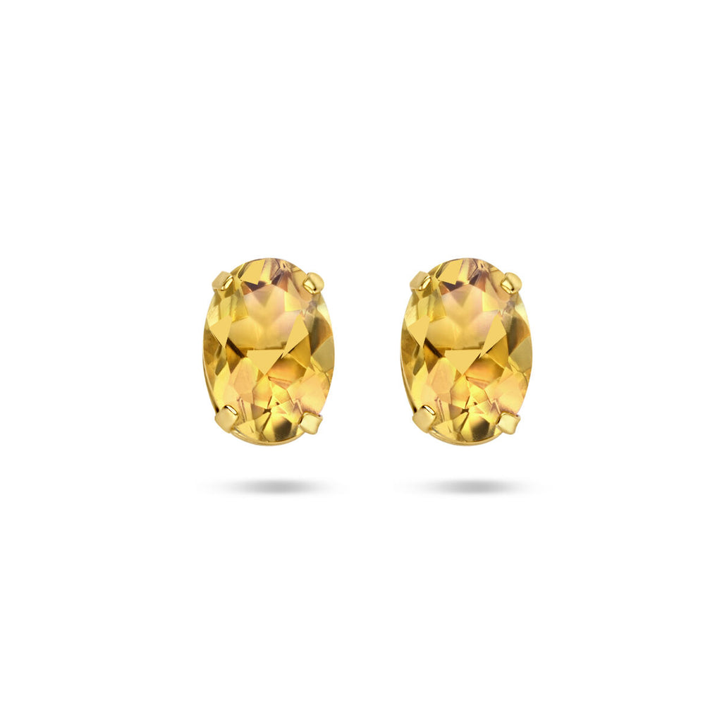 Ohrstecker Citrin 14K Gelbgold