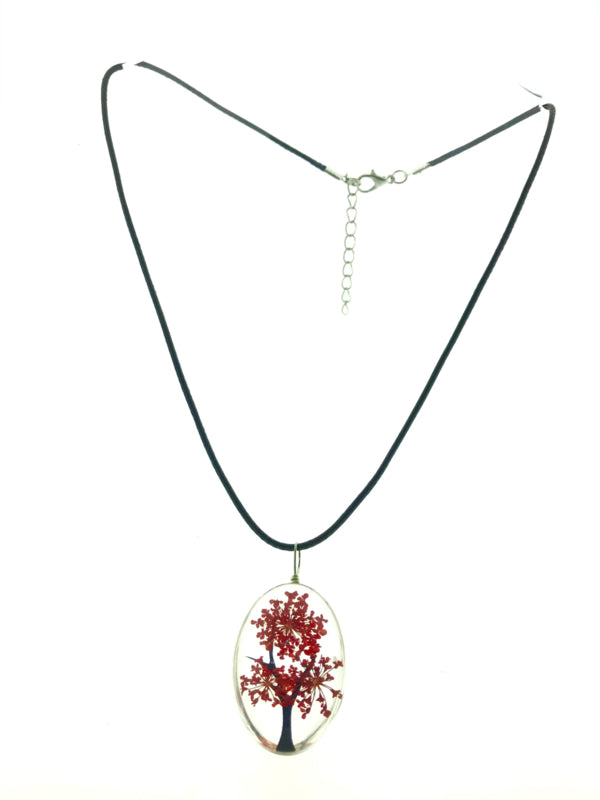 Hanger van kunsthars Bloem rood