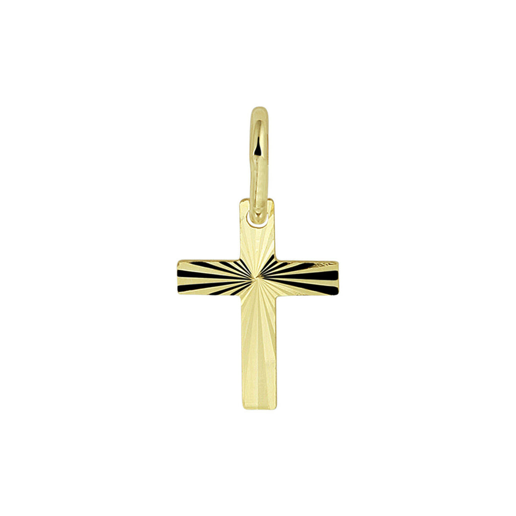 Anhänger Kreuz massiv 14K Gelbgold